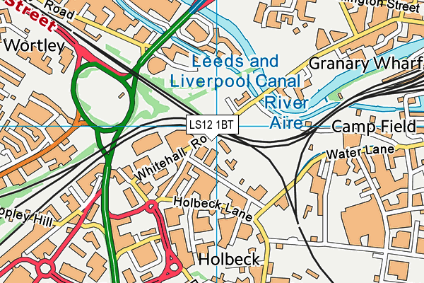 LS12 1BT map - OS VectorMap District (Ordnance Survey) LS12 1BT map - OS VectorMap District (Ordnance Survey)