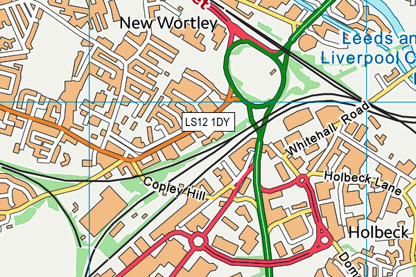 LS12 1DY map - OS VectorMap District (Ordnance Survey) LS12 1DY map - OS VectorMap District (Ordnance Survey)