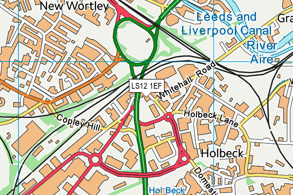 LS12 1EF map - OS VectorMap District (Ordnance Survey) LS12 1EF map - OS VectorMap District (Ordnance Survey)