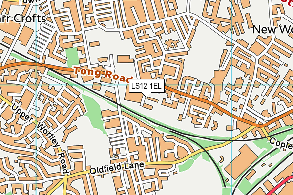 LS12 1EL map - OS VectorMap District (Ordnance Survey) LS12 1EL map - OS VectorMap District (Ordnance Survey)
