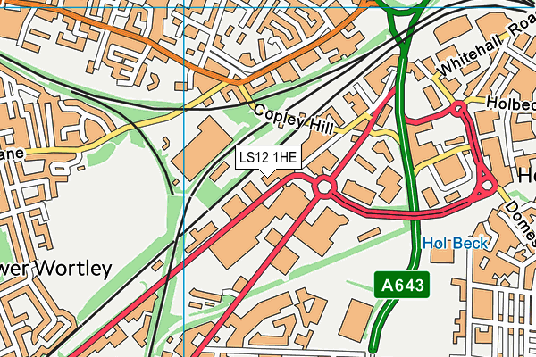 LS12 1HE map - OS VectorMap District (Ordnance Survey) LS12 1HE map - OS VectorMap District (Ordnance Survey)