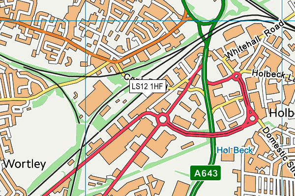 LS12 1HF map - OS VectorMap District (Ordnance Survey) LS12 1HF map - OS VectorMap District (Ordnance Survey)