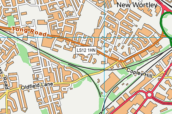 LS12 1HN map - OS VectorMap District (Ordnance Survey) LS12 1HN map - OS VectorMap District (Ordnance Survey)