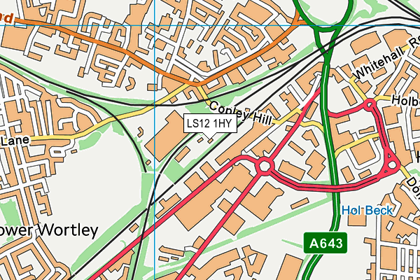 LS12 1HY map - OS VectorMap District (Ordnance Survey) LS12 1HY map - OS VectorMap District (Ordnance Survey)