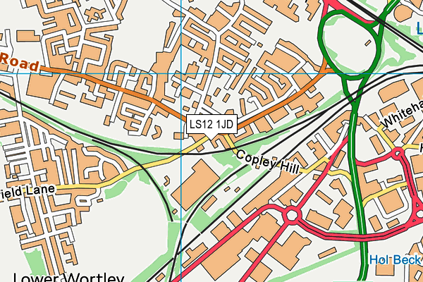 LS12 1JD map - OS VectorMap District (Ordnance Survey) LS12 1JD map - OS VectorMap District (Ordnance Survey)
