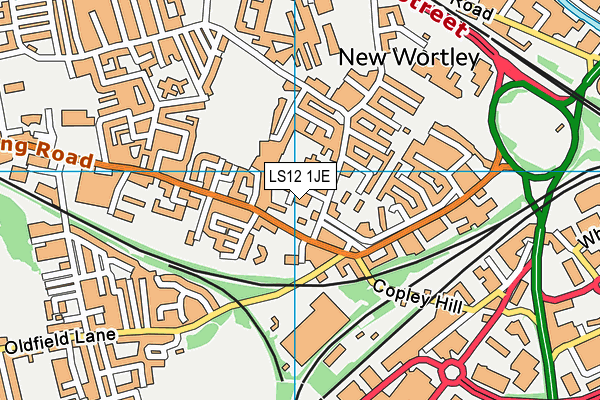 LS12 1JE map - OS VectorMap District (Ordnance Survey) LS12 1JE map - OS VectorMap District (Ordnance Survey)