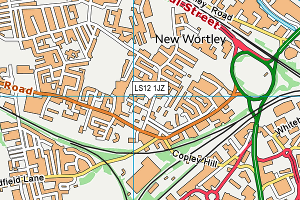 LS12 1JZ map - OS VectorMap District (Ordnance Survey) LS12 1JZ map - OS VectorMap District (Ordnance Survey)