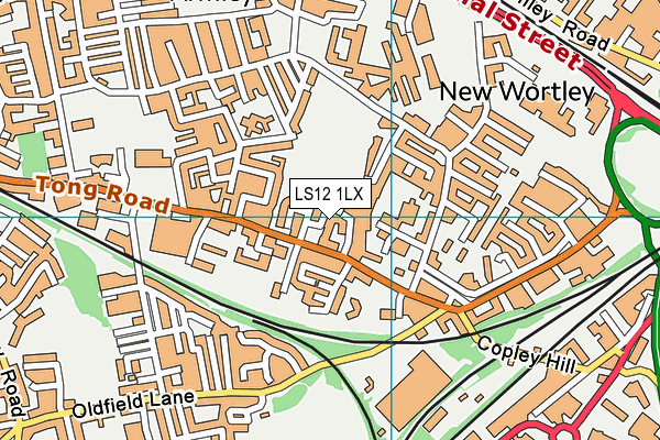 LS12 1LX map - OS VectorMap District (Ordnance Survey) LS12 1LX map - OS VectorMap District (Ordnance Survey)