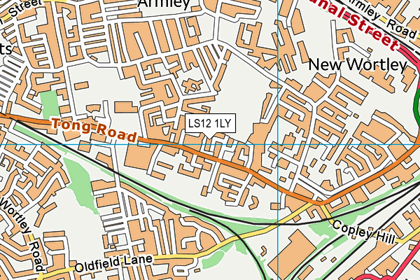 LS12 1LY map - OS VectorMap District (Ordnance Survey) LS12 1LY map - OS VectorMap District (Ordnance Survey)