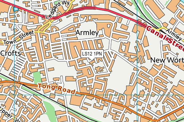 LS12 1PN map - OS VectorMap District (Ordnance Survey) LS12 1PN map - OS VectorMap District (Ordnance Survey)