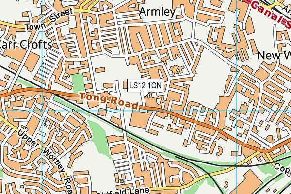 LS12 1QN map - OS VectorMap District (Ordnance Survey) LS12 1QN map - OS VectorMap District (Ordnance Survey)