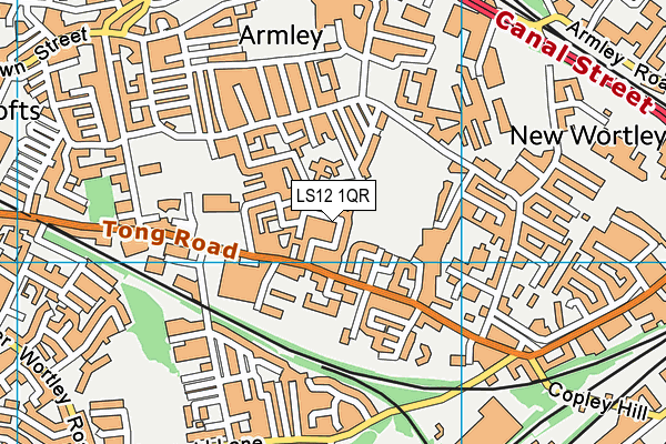 LS12 1QR map - OS VectorMap District (Ordnance Survey) LS12 1QR map - OS VectorMap District (Ordnance Survey)