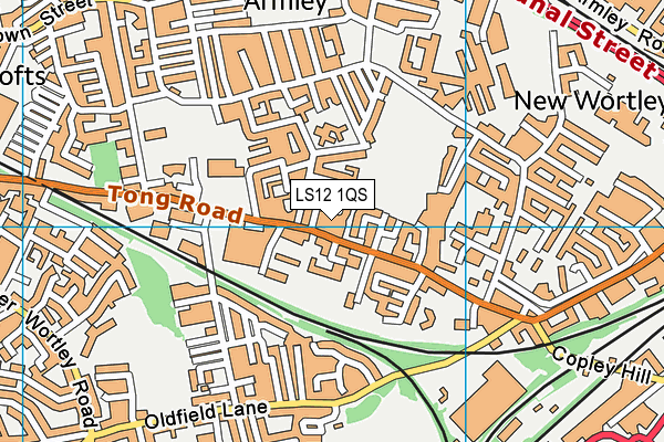 LS12 1QS map - OS VectorMap District (Ordnance Survey) LS12 1QS map - OS VectorMap District (Ordnance Survey)