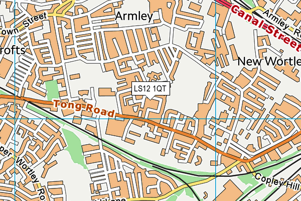 LS12 1QT map - OS VectorMap District (Ordnance Survey) LS12 1QT map - OS VectorMap District (Ordnance Survey)