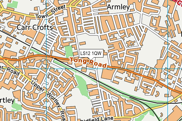 LS12 1QW map - OS VectorMap District (Ordnance Survey) LS12 1QW map - OS VectorMap District (Ordnance Survey)