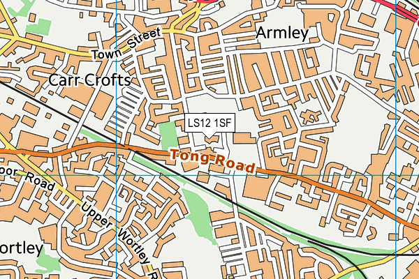 LS12 1SF map - OS VectorMap District (Ordnance Survey)