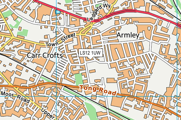 LS12 1UW map - OS VectorMap District (Ordnance Survey) LS12 1UW map - OS VectorMap District (Ordnance Survey)