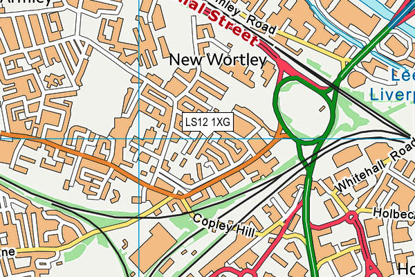 LS12 1XG map - OS VectorMap District (Ordnance Survey) LS12 1XG map - OS VectorMap District (Ordnance Survey)