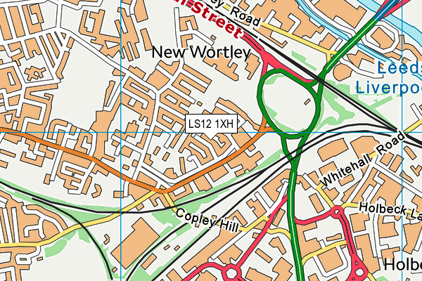LS12 1XH map - OS VectorMap District (Ordnance Survey) LS12 1XH map - OS VectorMap District (Ordnance Survey)