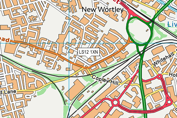 LS12 1XN map - OS VectorMap District (Ordnance Survey) LS12 1XN map - OS VectorMap District (Ordnance Survey)
