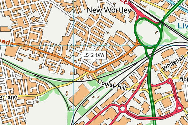 LS12 1XW map - OS VectorMap District (Ordnance Survey) LS12 1XW map - OS VectorMap District (Ordnance Survey)