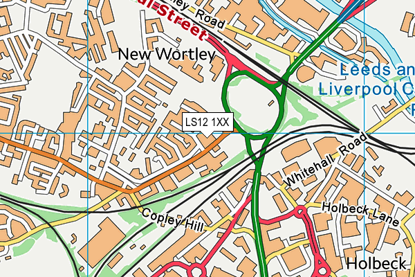 LS12 1XX map - OS VectorMap District (Ordnance Survey) LS12 1XX map - OS VectorMap District (Ordnance Survey)