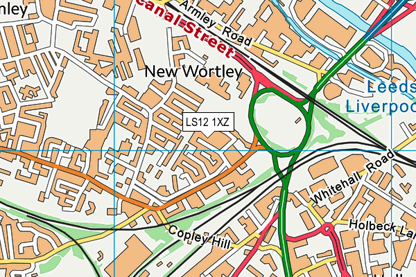 LS12 1XZ map - OS VectorMap District (Ordnance Survey)