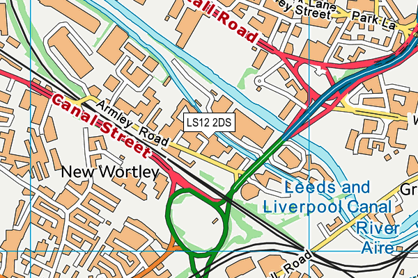 LS12 2DS map - OS VectorMap District (Ordnance Survey) LS12 2DS map - OS VectorMap District (Ordnance Survey)