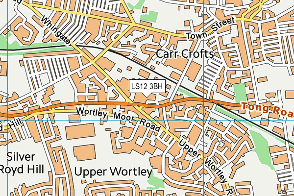 LS12 3BH map - OS VectorMap District (Ordnance Survey) LS12 3BH map - OS VectorMap District (Ordnance Survey)