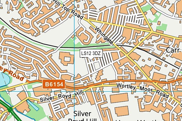 LS12 3DZ map - OS VectorMap District (Ordnance Survey) LS12 3DZ map - OS VectorMap District (Ordnance Survey)