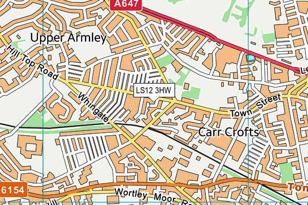 LS12 3HW map - OS VectorMap District (Ordnance Survey) LS12 3HW map - OS VectorMap District (Ordnance Survey)