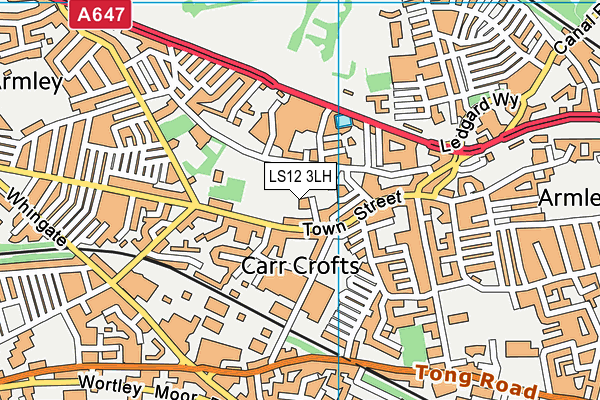 LS12 3LH map - OS VectorMap District (Ordnance Survey) LS12 3LH map - OS VectorMap District (Ordnance Survey)