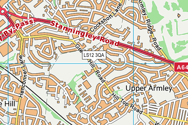 LS12 3QA map - OS VectorMap District (Ordnance Survey) LS12 3QA map - OS VectorMap District (Ordnance Survey)