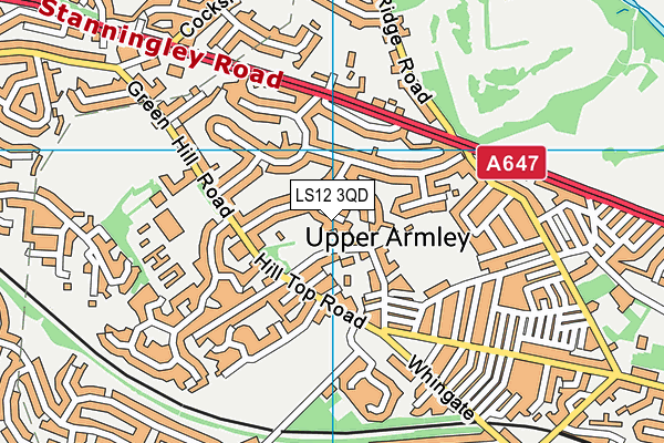LS12 3QD map - OS VectorMap District (Ordnance Survey) LS12 3QD map - OS VectorMap District (Ordnance Survey)