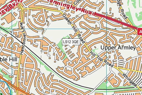 LS12 3QE map - OS VectorMap District (Ordnance Survey) LS12 3QE map - OS VectorMap District (Ordnance Survey)