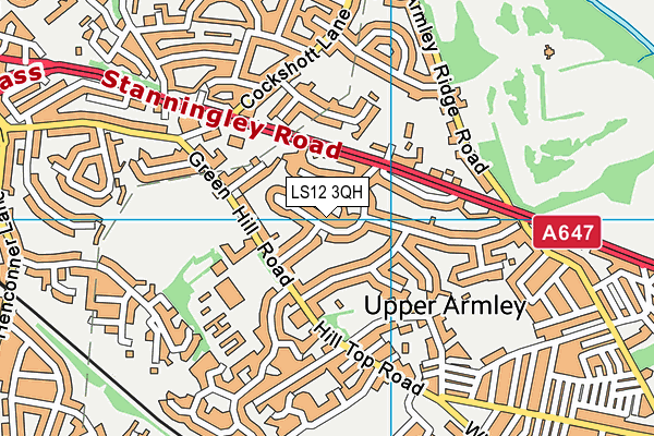 LS12 3QH map - OS VectorMap District (Ordnance Survey) LS12 3QH map - OS VectorMap District (Ordnance Survey)