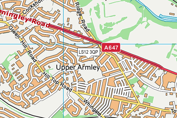 LS12 3QP map - OS VectorMap District (Ordnance Survey) LS12 3QP map - OS VectorMap District (Ordnance Survey)