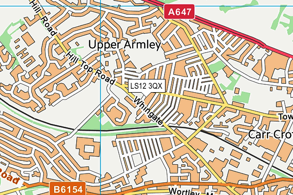 LS12 3QX map - OS VectorMap District (Ordnance Survey) LS12 3QX map - OS VectorMap District (Ordnance Survey)