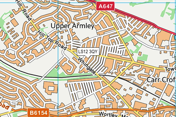 LS12 3QY map - OS VectorMap District (Ordnance Survey) LS12 3QY map - OS VectorMap District (Ordnance Survey)