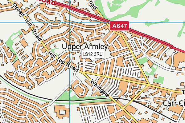LS12 3RU map - OS VectorMap District (Ordnance Survey) LS12 3RU map - OS VectorMap District (Ordnance Survey)