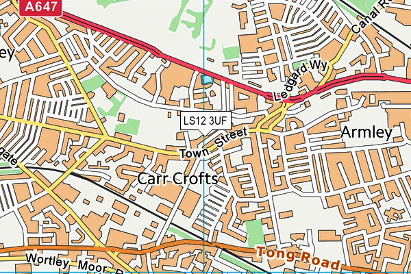 LS12 3UF map - OS VectorMap District (Ordnance Survey) LS12 3UF map - OS VectorMap District (Ordnance Survey)