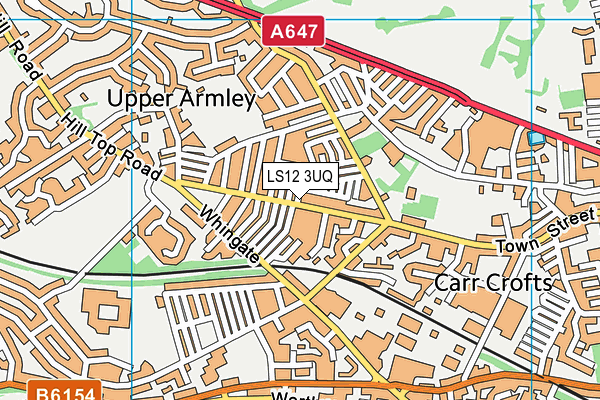 LS12 3UQ map - OS VectorMap District (Ordnance Survey)