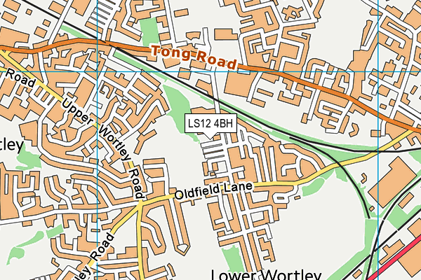 LS12 4BH map - OS VectorMap District (Ordnance Survey) LS12 4BH map - OS VectorMap District (Ordnance Survey)