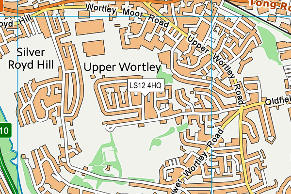 LS12 4HQ map - OS VectorMap District (Ordnance Survey) LS12 4HQ map - OS VectorMap District (Ordnance Survey)