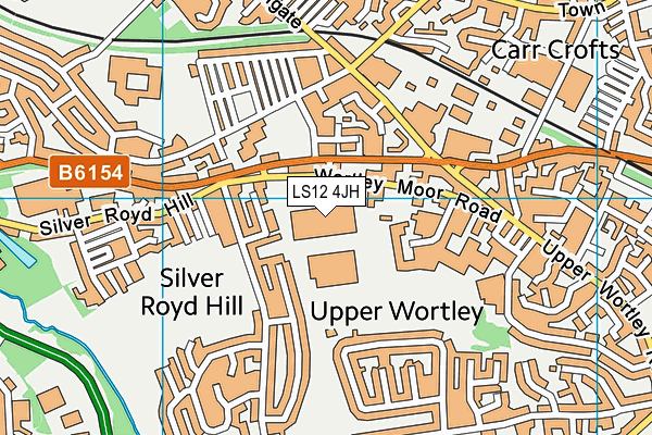 LS12 4JH map - OS VectorMap District (Ordnance Survey) LS12 4JH map - OS VectorMap District (Ordnance Survey)
