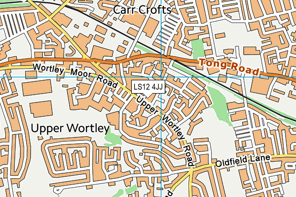 LS12 4JJ map - OS VectorMap District (Ordnance Survey) LS12 4JJ map - OS VectorMap District (Ordnance Survey)