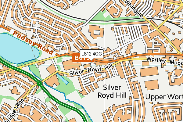 LS12 4QG map - OS VectorMap District (Ordnance Survey) LS12 4QG map - OS VectorMap District (Ordnance Survey)
