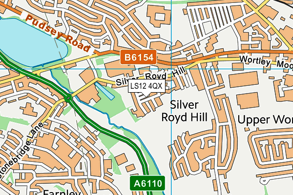 LS12 4QX map - OS VectorMap District (Ordnance Survey) LS12 4QX map - OS VectorMap District (Ordnance Survey)