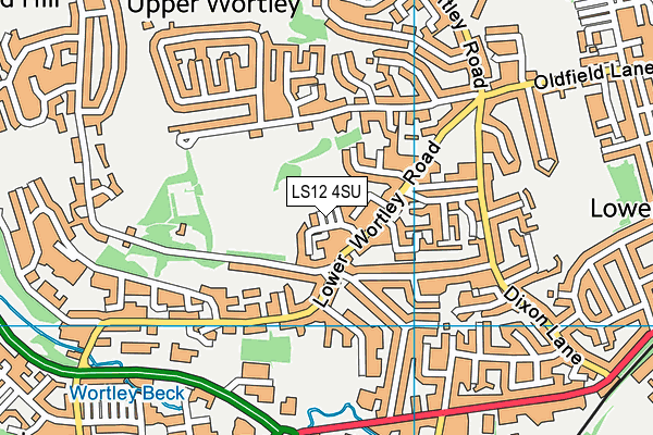 LS12 4SU map - OS VectorMap District (Ordnance Survey) LS12 4SU map - OS VectorMap District (Ordnance Survey)