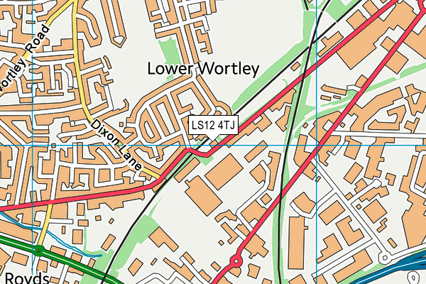 LS12 4TJ map - OS VectorMap District (Ordnance Survey) LS12 4TJ map - OS VectorMap District (Ordnance Survey)